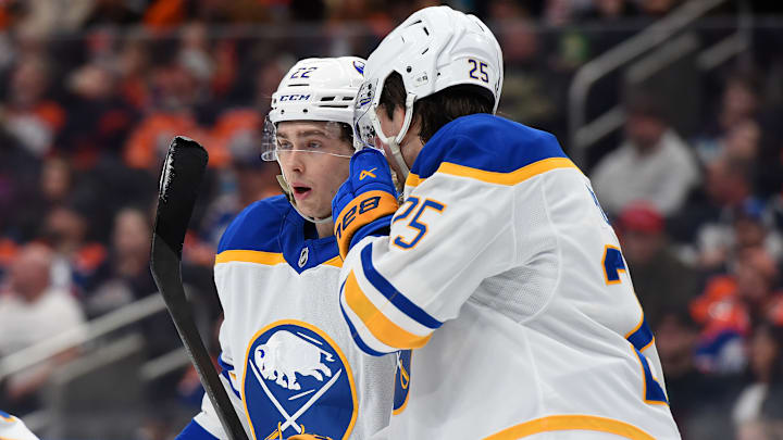 Buffalo Sabres forward Jack Quinn and defenseman Owen Power Buffalo Sabres forward Jack Quinn and defenseman Owen Power