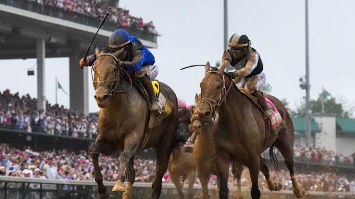 Sovereignty, with Junior Alvarado up, wins the 151st Kentucky Derby at Churchill Downs on Saturday, May 3, 2025