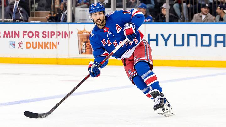 Apr 5, 2026; New York, New York, USA; New York Rangers center Vincent Trocheck (16) skates against the Washington Capitals during the second period at Madison Square Garden. Mandatory Credit: Danny Wild-Imagn Images Apr 5, 2026; New York, New York, USA; New York Rangers center Vincent Trocheck (16) skates against the Washington Capitals during the second period at Madison Square Garden. Mandatory Credit: Danny Wild-Imagn Images