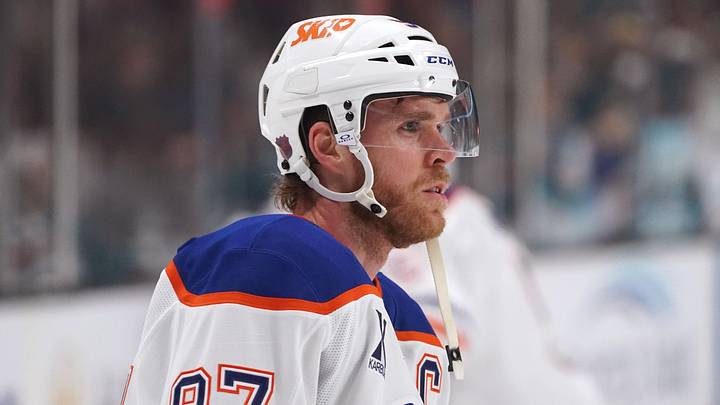 Apr 8, 2026; San Jose, California, USA; Edmonton Oilers center Connor McDavid (97) warms up before the game against the San Jose Sharks at SAP Center at San Jose. Mandatory Credit: David Gonzales-Imagn Images Apr 8, 2026; San Jose, California, USA; Edmonton Oilers center Connor McDavid (97) warms up before the game against the San Jose Sharks at SAP Center at San Jose. Mandatory Credit: David Gonzales-Imagn Images