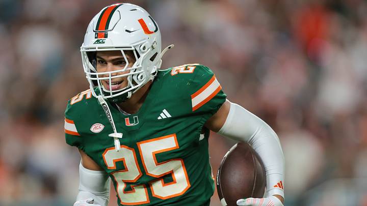 Sep 26, 2026; Miami Gardens, Florida, USA; Miami Hurricanes defensive back JJ Dunnigan (25) celebrates after recovering a fumble against the Central Michigan Chippewas during the second quarter at Hard Rock Stadium. Mandatory Credit: Sam Navarro-Imagn Images Sep 26, 2026; Miami Gardens, Florida, USA; Miami Hurricanes defensive back JJ Dunnigan (25) celebrates after recovering a fumble against the Central Michigan Chippewas during the second quarter at Hard Rock Stadium. Mandatory Credit: Sam Navarro-Imagn Images