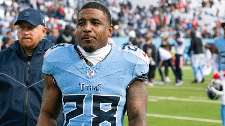 Tennessee Titans safety Quandre Diggs walks off the field post game against the New England Patriots