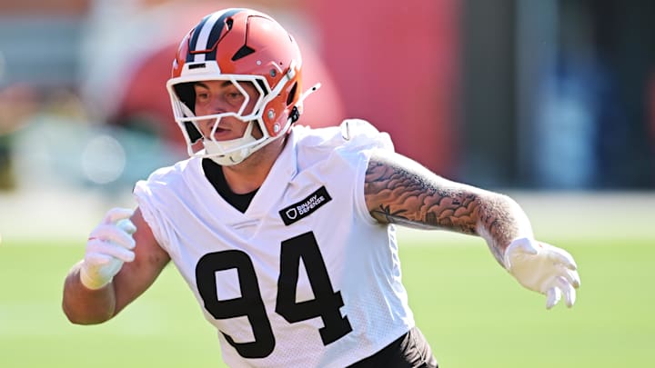 Jul 23, 2025; Berea, OH, USA; Cleveland Browns defensive tackle Mason Graham (94) runs a drill during training camp at CrossCountry Mortgage Campus. Mandatory Credit: Ken Blaze-Imagn Images Jul 23, 2025; Berea, OH, USA; Cleveland Browns defensive tackle Mason Graham (94) runs a drill during training camp at CrossCountry Mortgage Campus. Mandatory Credit: Ken Blaze-Imagn Images