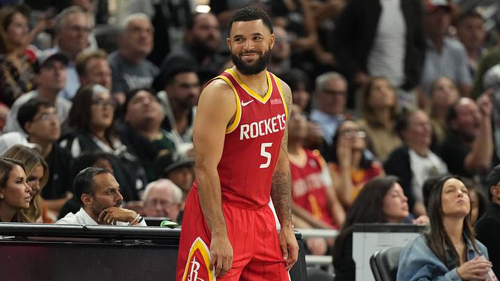 Oct 23, 2026; Austin, Texas, USA; Houston Rockets guard Fred VanVleet (5) during the second half against the San Antonio Spurs at Moody Center. Mandatory Credit: Scott Wachter-Imagn Images Oct 23, 2026; Austin, Texas, USA; Houston Rockets guard Fred VanVleet (5) during the second half against the San Antonio Spurs at Moody Center. Mandatory Credit: Scott Wachter-Imagn Images
