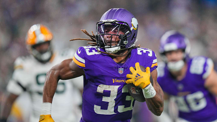 Minnesota Vikings running back Aaron Jones. Minnesota Vikings running back Aaron Jones.