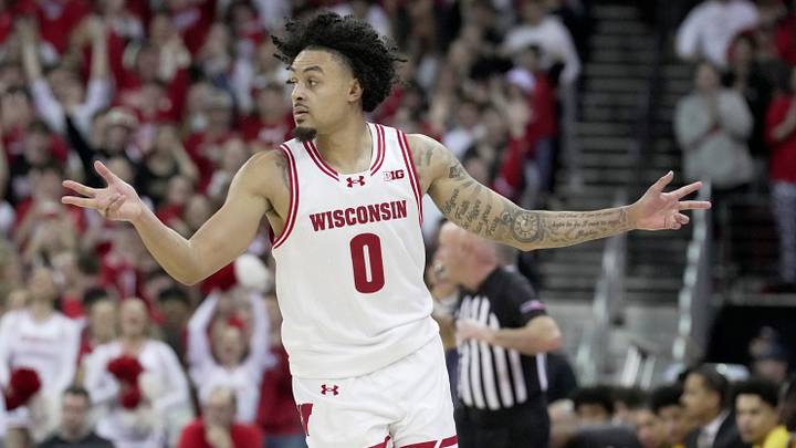 Wisconsin guard Braeden Carrington. Wisconsin guard Braeden Carrington.