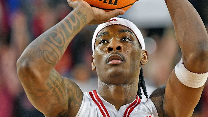 Jax StateÕs Jaron Pierre Jr. takes a free throw during college basketball action in Jacksonville, Alabama February 20, 2025. Jax State fell to New Mexico State 61-52. (Dave Hyatt / Hyatt Media LLC) Jax StateÕs Jaron Pierre Jr. takes a free throw during college basketball action in Jacksonville, Alabama February 20, 2025. Jax State fell to New Mexico State 61-52. (Dave Hyatt / Hyatt Media LLC)
