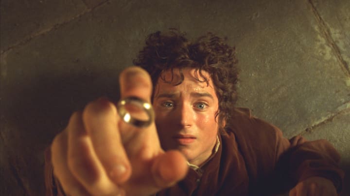Frodo Baggins (Elijah Wood) in The Lord of the Rings: The Fellowship of the Ring. 