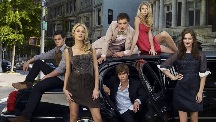 Gossip Girl cast - Penn Badgley, Blake Lively, Ed Westwick, Chace Crawford, Taylor Momsen, and Leighton Meester Gossip Girl cast - Penn Badgley, Blake Lively, Ed Westwick, Chace Crawford, Taylor Momsen, and Leighton Meester