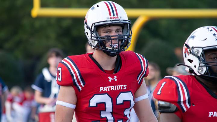 Joshua Hale Jr. #33 of the Strong Rock Christian Patriots.