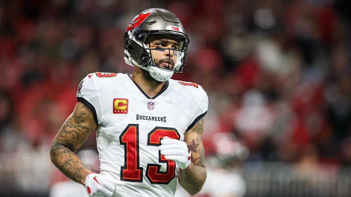 Dec 10, 2023; Atlanta, Georgia, USA; Tampa Bay Buccaneers wide receiver Mike Evans (13) in action