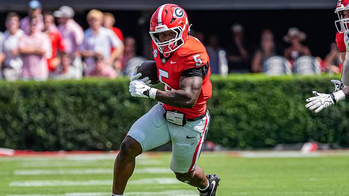 Sep 5, 2026; Athens, Georgia, USA; Georgia Bulldogs running back Chauncey Bowens (5) runs with the ball against the Tennessee State Tigers during the first half at Sanford Stadium. Mandatory Credit: Dale Zanine-Imagn Images Sep 5, 2026; Athens, Georgia, USA; Georgia Bulldogs running back Chauncey Bowens (5) runs with the ball against the Tennessee State Tigers during the first half at Sanford Stadium. Mandatory Credit: Dale Zanine-Imagn Images
