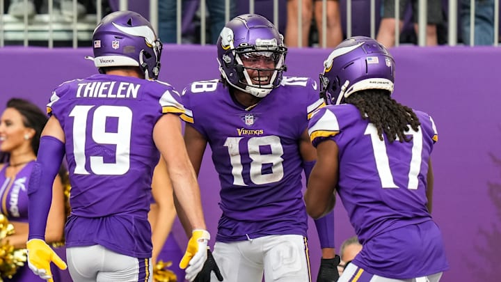 Adam Thielen was traded back to the Vikings on Wednesday.