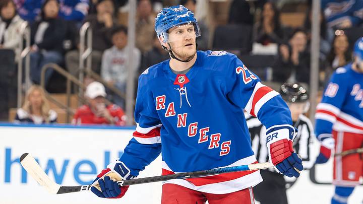 Apr 5, 2026; New York, New York, USA; New York Rangers defenseman Adam Fox (23) skates against the Washington Capitals during the second period at Madison Square Garden. Mandatory Credit: Danny Wild-Imagn Images Apr 5, 2026; New York, New York, USA; New York Rangers defenseman Adam Fox (23) skates against the Washington Capitals during the second period at Madison Square Garden. Mandatory Credit: Danny Wild-Imagn Images