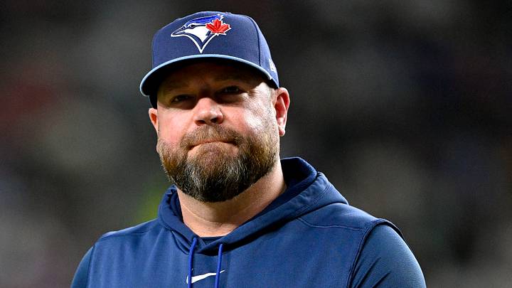Blue Jays manager John Schneider walks back to the dugout during a game against the Rangers. Credit: Jerome Miron-Imagn Blue Jays manager John Schneider walks back to the dugout during a game against the Rangers. Credit: Jerome Miron-Imagn