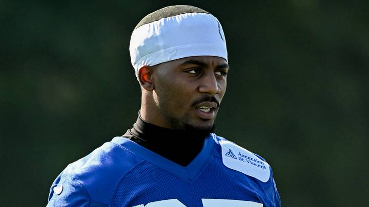 Jul 31, 2026; Westfield, IN, USA; Indianapolis Colts cornerback Justin Walley (27) participates in a drill on day three of training camp at Grand Park Sports Campus. Mandatory Credit: Robert Goddin-Imagn Images Jul 31, 2026; Westfield, IN, USA; Indianapolis Colts cornerback Justin Walley (27) participates in a drill on day three of training camp at Grand Park Sports Campus. Mandatory Credit: Robert Goddin-Imagn Images