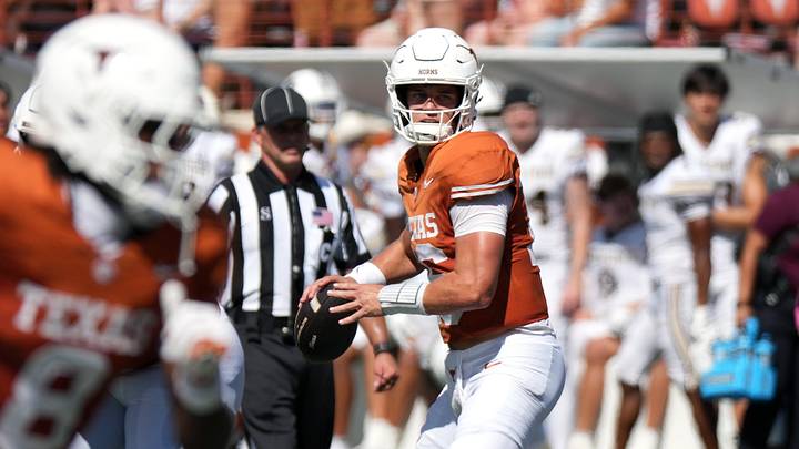 Texas is favored against Ohio State in Week 2 of the college football season. Texas is favored against Ohio State in Week 2 of the college football season.