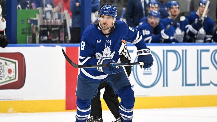 Sep 23, 2026; Toronto, Ontario, CAN; Toronto Maple Leafs defenseman Chris Tanev (8) pursues the play against the Ottawa Senators in the third period at Scotiabank Arena. Mandatory Credit: Dan Hamilton-Imagn Images Sep 23, 2026; Toronto, Ontario, CAN; Toronto Maple Leafs defenseman Chris Tanev (8) pursues the play against the Ottawa Senators in the third period at Scotiabank Arena. Mandatory Credit: Dan Hamilton-Imagn Images