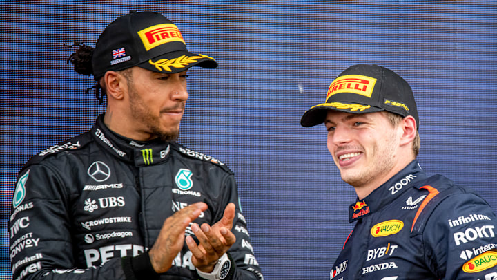 Lewis Hamilton and Max Verstappen