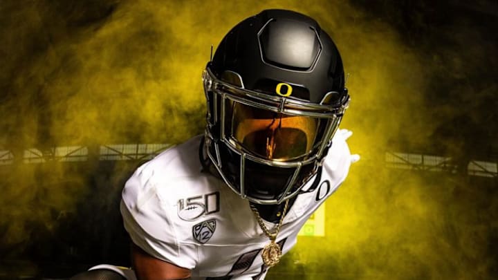 Five-star wide receiver Dallas Wilson on a visit to Oregon