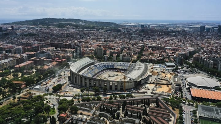 Das Camp Nou wird umgebaut Das Camp Nou wird umgebaut