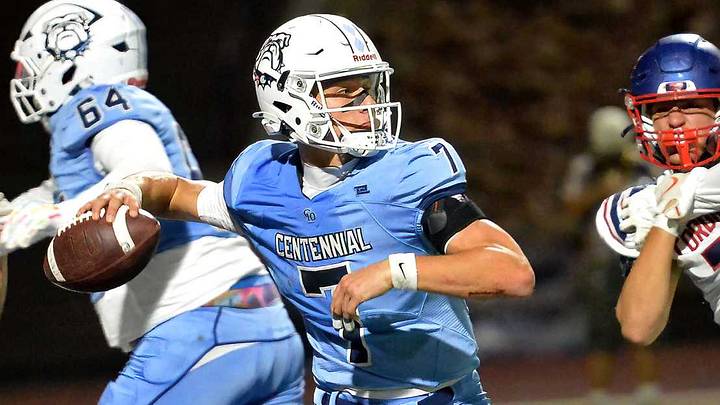 Centennial QB Blake Nadler is hoping to light up Burbank's defense in Week 2