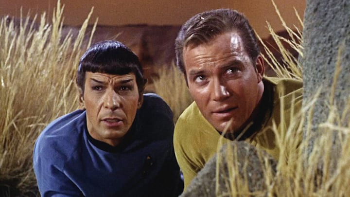 Leonard Nimoy as Mr. Spock and William Shatner as Captain Kirk from the Star Trek episode "The Man Trap," which is NOT on this list.