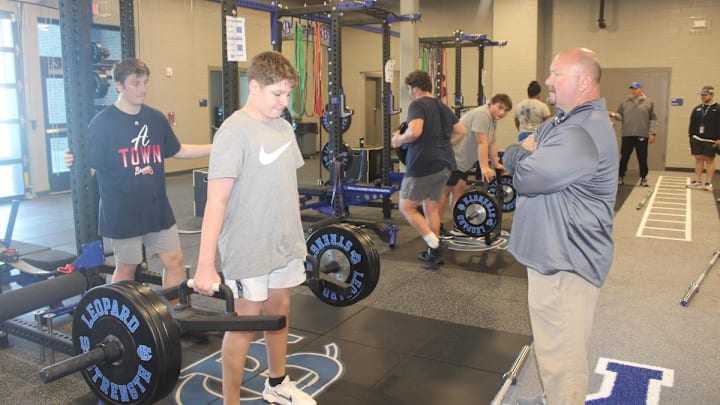 Todd Winter (right) was fired after one game this season as head coach at Banks County High School. He was replaced by offensive coordinator Mark Hollars.