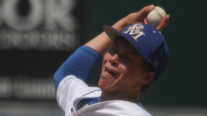 Remsen St. Mary's sophomore Blaine Harpenau pitches against Martensdale-St. Marys. Harpenau took a no-hitter into the seventh inning. Remsen St. Mary's beat Martensdale-St. Marys 4-2 in the Class 1A state quarterfinals on July 27 at Principal Park in Des Moines.
Sp Mstm Baseball 03 Remsen St. Mary's sophomore Blaine Harpenau pitches against Martensdale-St. Marys. Harpenau took a no-hitter into the seventh inning. Remsen St. Mary's beat Martensdale-St. Marys 4-2 in the Class 1A state quarterfinals on July 27 at Principal Park in Des Moines.
Sp Mstm Baseball 03