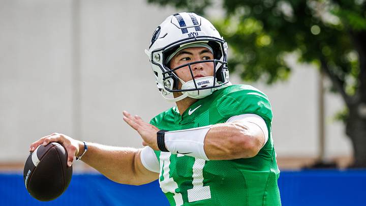 BYU QB Bear Bachmeier at Fall Camp BYU QB Bear Bachmeier at Fall Camp