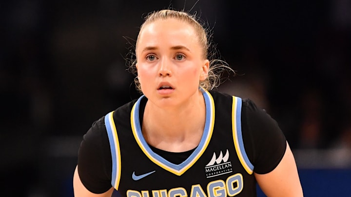 May 29, 2025; Chicago, Illinois, USA; Chicago Sky guard Hailey Van Lith (2) is seen during the first half against the Dallas Wings at the Wintrust Arena. Mandatory Credit: Patrick Gorski-Imagn Images May 29, 2025; Chicago, Illinois, USA; Chicago Sky guard Hailey Van Lith (2) is seen during the first half against the Dallas Wings at the Wintrust Arena. Mandatory Credit: Patrick Gorski-Imagn Images