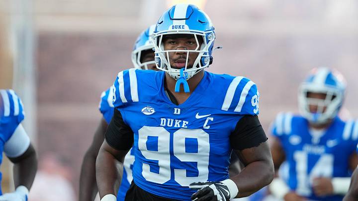 Duke Blue Devils defensive tackle Aaron Hall.