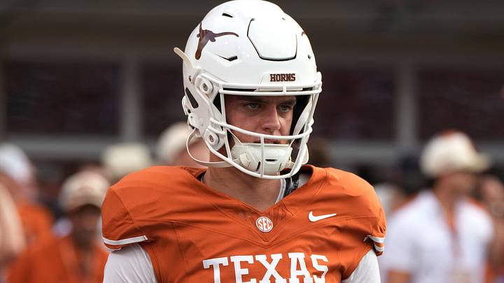 Sep 19, 2026; Austin, Texas, USA;  Texas Longhorns quarterback Arch Manning (16) warms up before a game against the UTSA Roadrunners at Darrell K Royal-Texas Memorial Stadium.  Mandatory Credit: Scott Wachter-Imagn Images