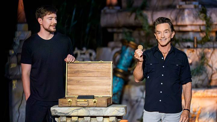 “A Side Dish of Chaos” – One castaway comes clean to the tribe about a previously deceptive move. The crowd favorite SURVIVOR auction returns, with an extra special season 50 spin. Chaos ensues when social media icon MrBeast arrives on the scene, on SURVIVOR 50, Wednesday, April 29. Photo: Robert Voets/CBS ©2025 CBS Broadcasting, Inc. All Rights Reserved. “A Side Dish of Chaos” – One castaway comes clean to the tribe about a previously deceptive move. The crowd favorite SURVIVOR auction returns, with an extra special season 50 spin. Chaos ensues when social media icon MrBeast arrives on the scene, on SURVIVOR 50, Wednesday, April 29. Photo: Robert Voets/CBS ©2025 CBS Broadcasting, Inc. All Rights Reserved.