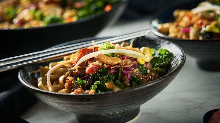 Hot Sweet Ginger Pork Bowl using new Fresh Express kit