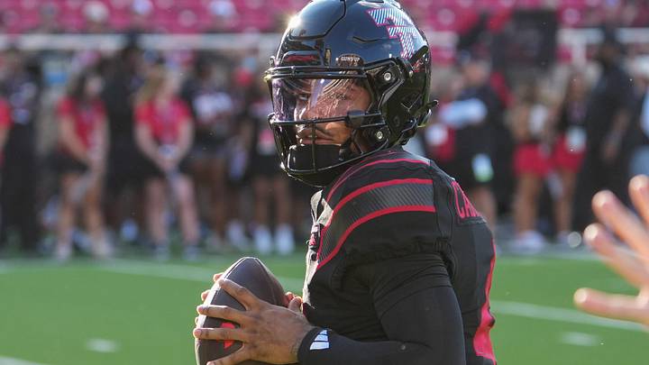 Texas Tech's Thomas Castellanos warms up before a Big 12 Conference football game, Friday, Sept. 18 2026, in Galaxy Stadium. Texas Tech's Thomas Castellanos warms up before a Big 12 Conference football game, Friday, Sept. 18 2026, in Galaxy Stadium.