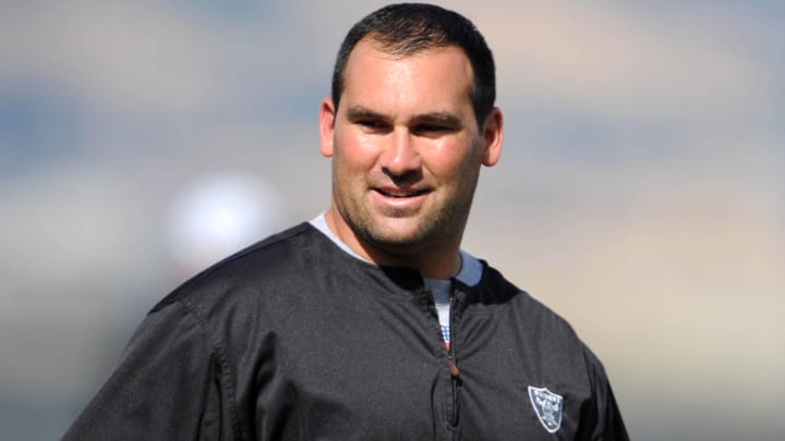 Jun 3, 2008; Alameda, CA; USA; Oakland Raiders assistant offensive line coach James Cregg during minicamp at the Raiders  practice facility. Mandatory Credit: Kirby Lee/Image of Sport-USA TODAY Sports