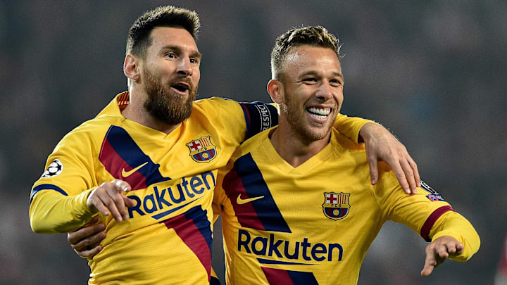 Arthur Melo y Lionel Messi, cuando eran compañeros en el FC Barcelona