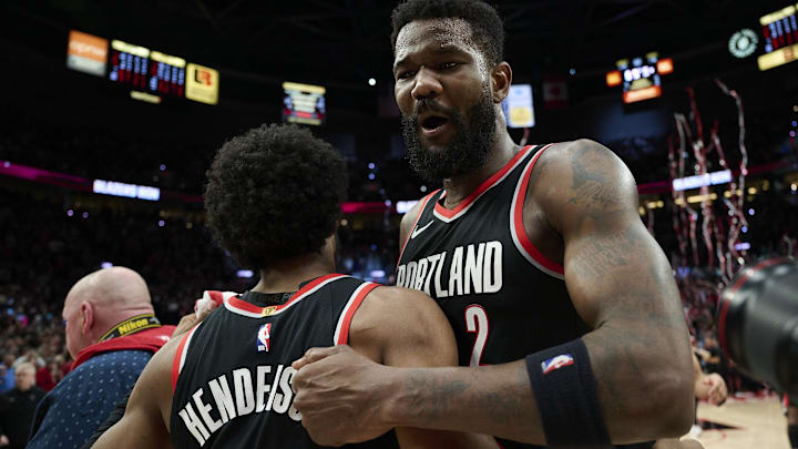 Scoot Henderson (left), Deandre Ayton; Portland Trail Blazers