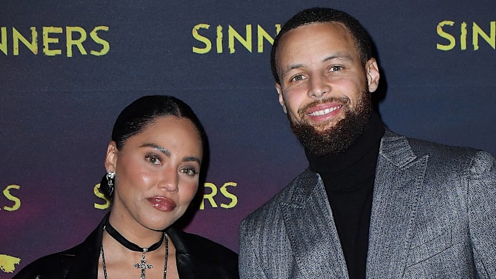 April 16, 2025:  Ayesha Curry and Stephen Curry attend a special screening of 'Sinners.'