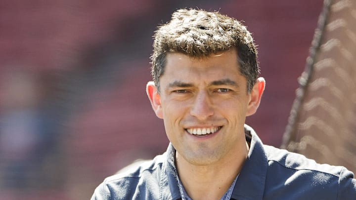 Aug 28, 2022; Boston, Massachusetts, USA; Chaim Bloom, Chief Baseball Officer of the Boston Red Sox on the field before the game between the Boston Red Sox and the Tampa Bay Rays at Fenway Park. Mandatory Credit: Winslow Townson-Imagn Images Aug 28, 2022; Boston, Massachusetts, USA; Chaim Bloom, Chief Baseball Officer of the Boston Red Sox on the field before the game between the Boston Red Sox and the Tampa Bay Rays at Fenway Park. Mandatory Credit: Winslow Townson-Imagn Images