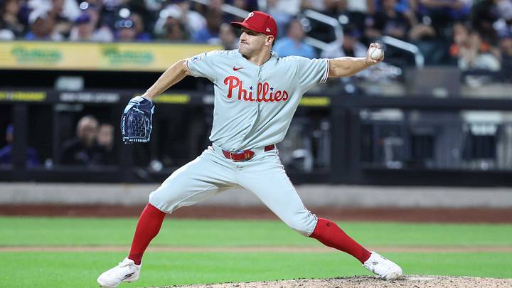 Sep 18, 2026; New York City, New York, USA; Philadelphia Phillies relief pitcher Tanner Banks (58) pitches in the eighth inning against the New York Mets at Citi Field. Mandatory Credit: Wendell Cruz-Imagn Images Sep 18, 2026; New York City, New York, USA; Philadelphia Phillies relief pitcher Tanner Banks (58) pitches in the eighth inning against the New York Mets at Citi Field. Mandatory Credit: Wendell Cruz-Imagn Images