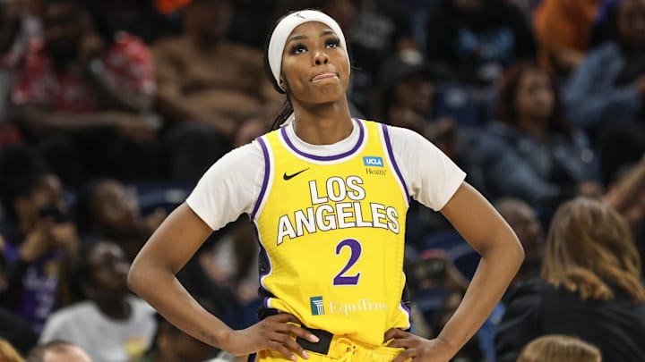 Rickea Jackson (2 Los Angeles Sparks) looks dejected during the game between the Chicago Sky and Los Angeles Sparks on Friday September 6th, 2024 at Wintrust Arena, Chicago, USA. Rickea Jackson (2 Los Angeles Sparks) looks dejected during the game between the Chicago Sky and Los Angeles Sparks on Friday September 6th, 2024 at Wintrust Arena, Chicago, USA.
