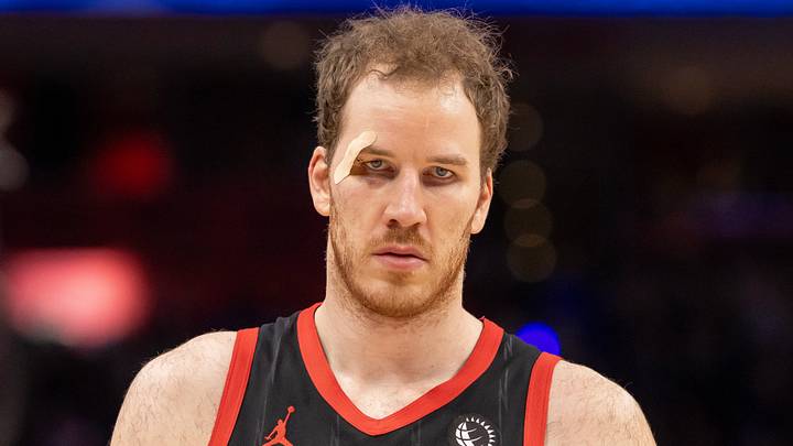 Mar 31, 2026; Detroit, Michigan, USA; Toronto Raptors Jakob Poeltl (19) walks up court against the Detroit Pistons during the second half at Little Caesars Arena. Mandatory Credit: David Reginek-Imagn Images Mar 31, 2026; Detroit, Michigan, USA; Toronto Raptors Jakob Poeltl (19) walks up court against the Detroit Pistons during the second half at Little Caesars Arena. Mandatory Credit: David Reginek-Imagn Images