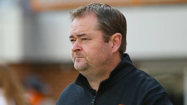 Nov 25, 2023; Knoxville, Tennessee, USA; Tennessee Volunteers head coach Josh Heupel before the game against the Vanderbilt Commodores at Neyland Stadium. Mandatory Credit: Randy Sartin-USA TODAY Sports