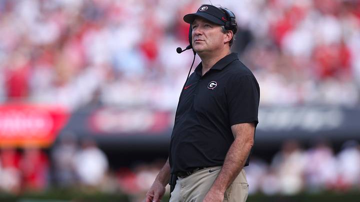 Oct 18, 2025; Athens, Georgia, USA; Georgia Bulldogs head coach Kirby Smart reacts during the first half of the game against the Mississippi Rebels at Sanford Stadium. Mandatory Credit: Brett Davis-Imagn Images Oct 18, 2025; Athens, Georgia, USA; Georgia Bulldogs head coach Kirby Smart reacts during the first half of the game against the Mississippi Rebels at Sanford Stadium. Mandatory Credit: Brett Davis-Imagn Images