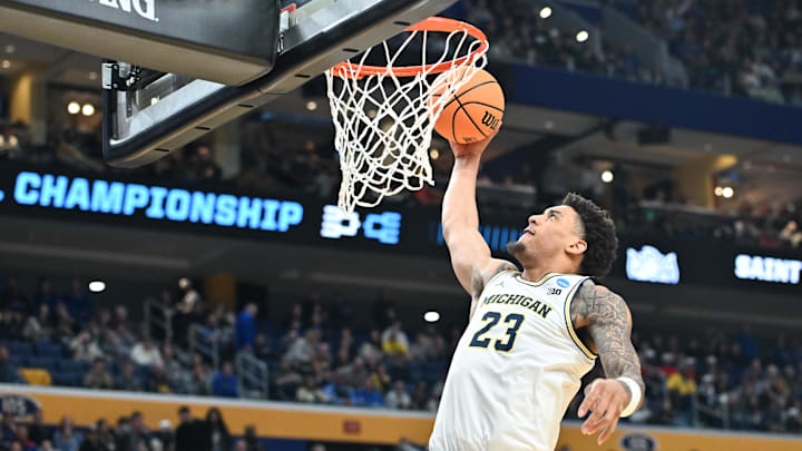 Michigan is favored against Alabama in the Sweet 16. Michigan is favored against Alabama in the Sweet 16.