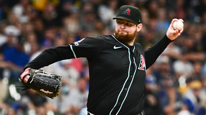 Sep 22, 2024; Milwaukee, Wisconsin, USA; Arizona Diamondbacks starting pitcher Jordan Montgomery (52) pitches in the first inning against the Milwaukee Brewers at American Family Field. Sep 22, 2024; Milwaukee, Wisconsin, USA; Arizona Diamondbacks starting pitcher Jordan Montgomery (52) pitches in the first inning against the Milwaukee Brewers at American Family Field.