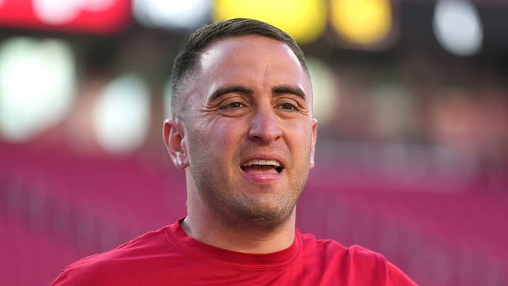 San Francisco 49ers kicker Eddie Pineiro (18)