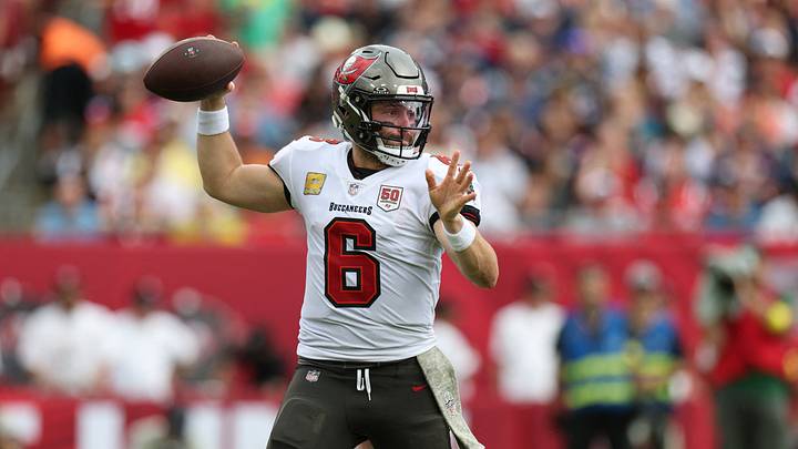 In three years with Tampa Bay, Mayfield has started all 51 games, with 95 touchdown passes and a 97.4 passer rating.